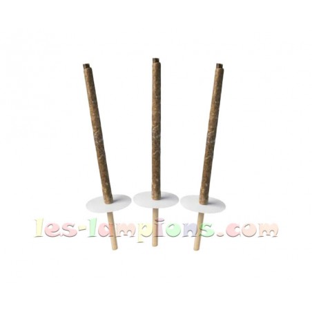 Torches De Cire 60cm - Lot De 20 Pièces Avec Protège-Main Pour Défilé Et Jardin